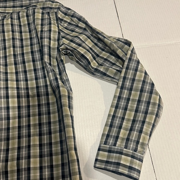 Eddie Bauer wrinkle free classic knit Plaid Button-Up long Shirt 100% cotton - Picture 9 of 10